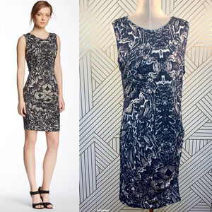 Haute Hippie Side Ruched Printed Dress Olive Multi